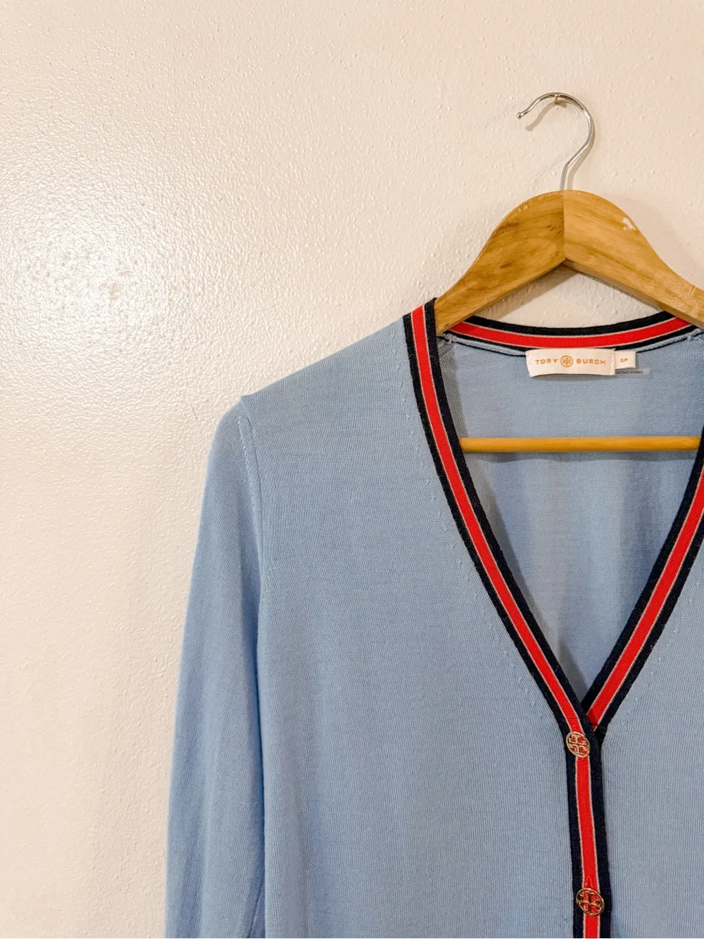 Tory Burch |‎ Madeline Colorblock Merino Wool Cardigan